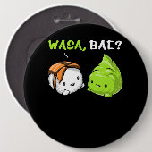 Sushi Wasabi Cute Couple Wasa Ronde Button 6,0 Cm (Voorkant /achterkant)