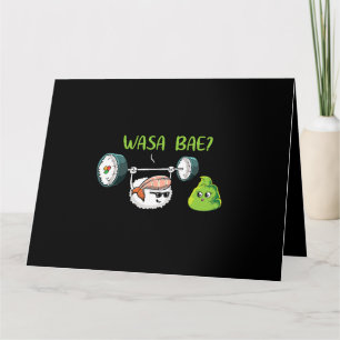 Sushi Wasabi Kawaii Japans grappige puns anime ota Kaart