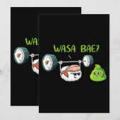 Sushi Wasabi Kawaii Japans grappige puns anime ota Kaart (Voorkant / Achterkant)