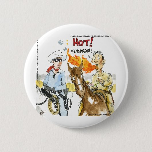 #Sushi Wasabi van het oude westen grappige geschen Ronde Button 5,7 Cm (Voorkant)