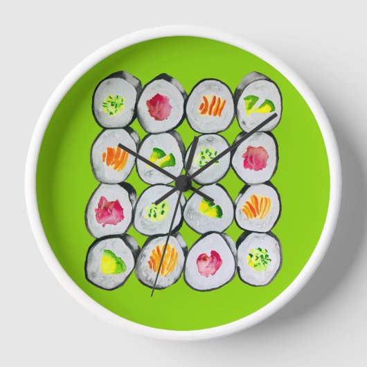 Sushi wasabi waterverf art (Voorkant)
