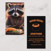 sushi-wasbeer visitekaartje (Voorkant / Achterkant)
