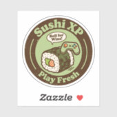 Sushi XP Play Fresh Roll voor Wins Gamer Sticker (Vel)