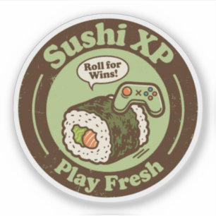 Sushi XP Speel Verse Rol Voor Overwinningen Gamer Sticker