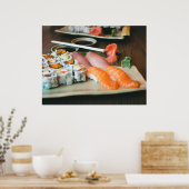 Sushi Yam Maki Rolls Asian Foods Poster (Keuken)
