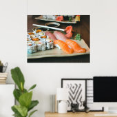 Sushi Yam Maki Rolls Asian Foods Poster (Thuiskantoor)