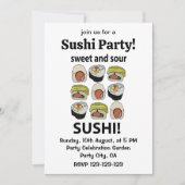Sushi zoet en zure sushi kaart (Voorkant)
