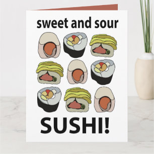 Sushi zoet en zure sushi kaart