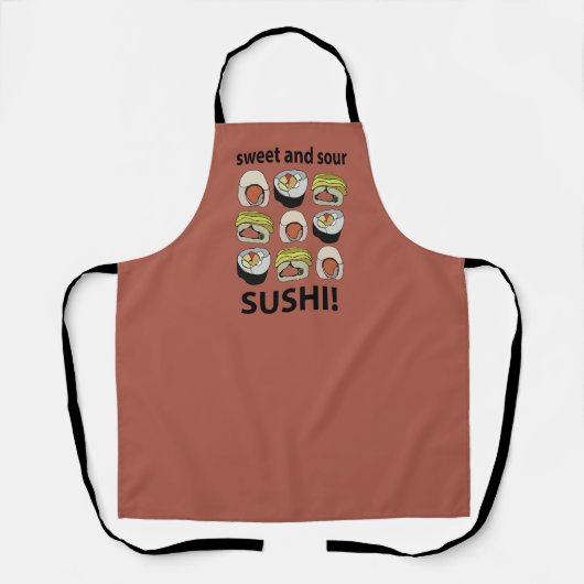 Sushi zoet en zure sushi schort (Voorkant)