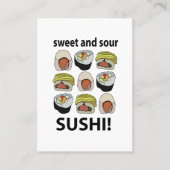 Sushi zoet en zure sushi visitekaartje (Voorkant)
