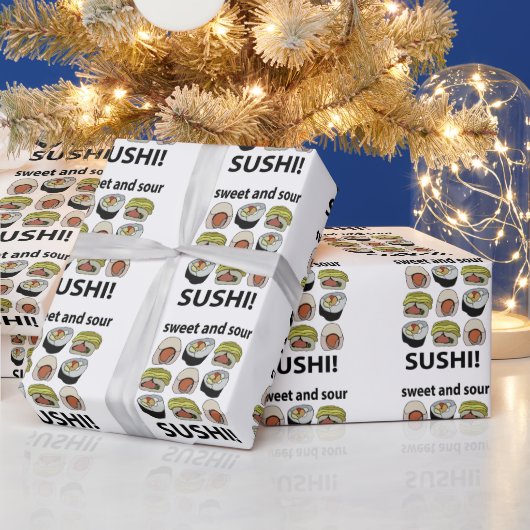 Sushi Zoete en Zure Sushi Cadeaupapier (Feestdagen)