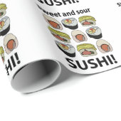 Sushi Zoete en Zure Sushi Cadeaupapier (Rol Hoek)
