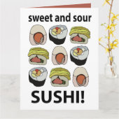 Sushi Zoete en Zure Sushi Kaart (Gele Bloem)