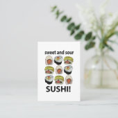 Sushi Zoete en Zure Sushi Visitekaartje (Staand voorkant)