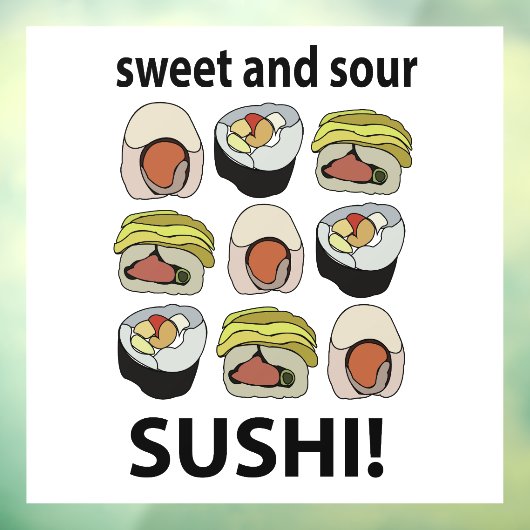Sushi Zoetzure Sushi Japans Restaurant Raamsticker (Vel 3)