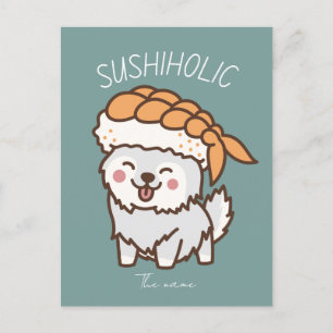 sushiholic, sushi kat briefkaart
