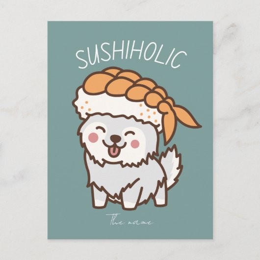 sushiholic, sushi kat briefkaart (Voorkant)
