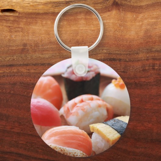 SUSHIMI Sushi Selection Wooden Plate Keychain (Achterkant)