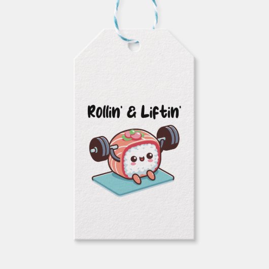 Sushirol Gewichten Lichten Cadeaulabel (Voorkant)