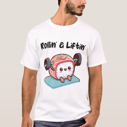 Sushirol Gewichten Lichten T-shirt (Voorkant)