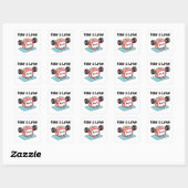 Sushirol Gewichten Lichten Vierkante Sticker (Vel)