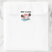 Sushirol Gewichten Lichten Vierkante Sticker (Tas)