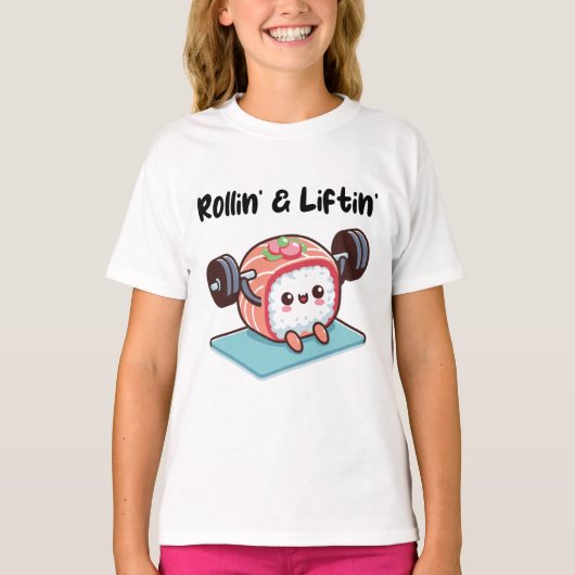 Sushirol Gewichtheffen T-shirt (Voorkant)
