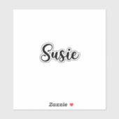 Susie Naam - Handgeschreven kalligrafie Sticker (Vel)