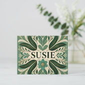 SUSIE ~ Oozing Pastels ~ 3D Fractal Design ~ Briefkaart (Staand voorkant)