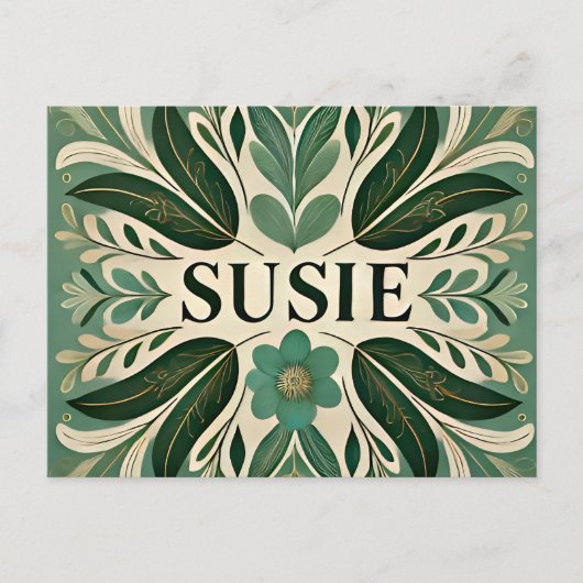 SUSIE ~ Oozing Pastels ~ 3D Fractal Design ~ Briefkaart (Voorkant)