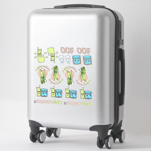 SuspectCelery™ Emotes van pindakaas + selderij Sticker (Koffer)