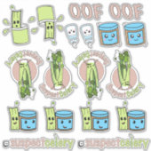 SuspectCelery™ Emotes van pindakaas + selderij Sticker (Voorkant)