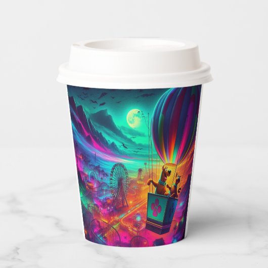 Suspended Over The Scream Park Papieren Bekers (Achterkant)