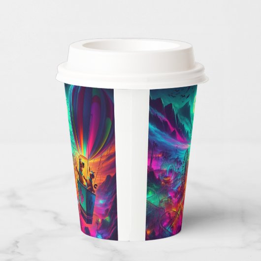 Suspended Over The Scream Park Papieren Bekers (Rechts)