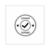 Suspended Text Business Suspension Mark Red Ink  Rubberstempel (Afrduk)