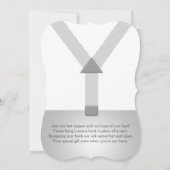 Suspender, Boog stropdas, Baby shower Uitnodiging (Achterkant)
