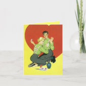  "Suspender Heart Art" Valentijnsdag Kaart (Voorkant)