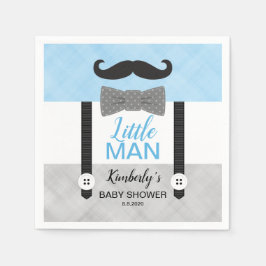 Suspenders boog stropdas baby blauw grijs jongen b servet