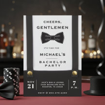 Suspenders Bowtie Cheers Gentlemen Bachelor Party