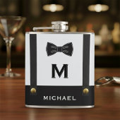 Suspenders & Bowtie Name Monogram Boy  Heupfles