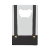 Suspenders & Bowtie Name Monogram Creditkaart Flessenopener (Achterkant)