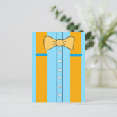 Suspenders en Bow Stropdas Boy's Birthday Party Ui Briefkaart (Staand voorkant)