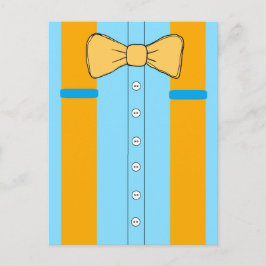 Suspenders en Bow Stropdas Boy's Birthday Party Ui Briefkaart