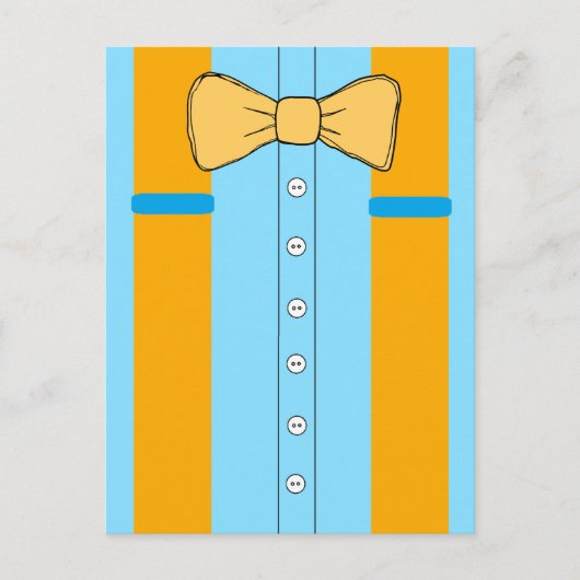 Suspenders en Bow Stropdas Boy's Birthday Party Ui Briefkaart (Voorkant)