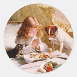 Suspense by Charles Burton Barber Ronde Sticker