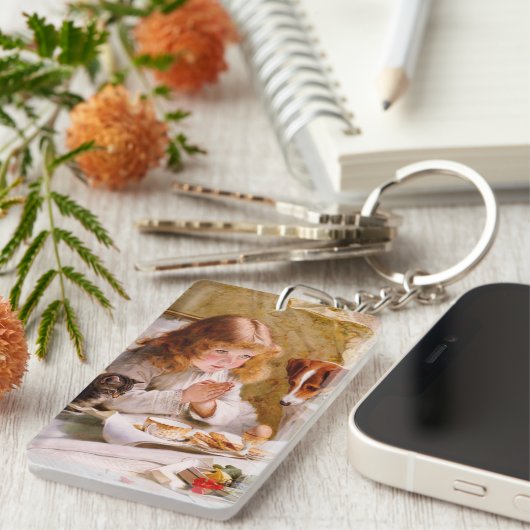 Suspense by Charles Burton Barber Sleutelhanger (Voorkant Rechts)