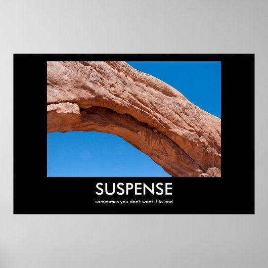 SUSPENSE demotivatie-poster Poster (Voorkant)
