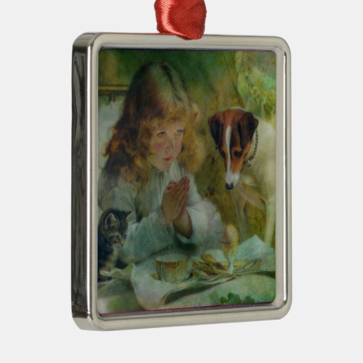 Suspense, Grunge Digital Art Metalen Ornament (Rechts)