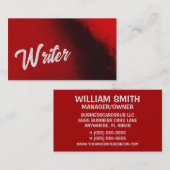Suspense Writer Business Card Visitekaartje (Voorkant / Achterkant)