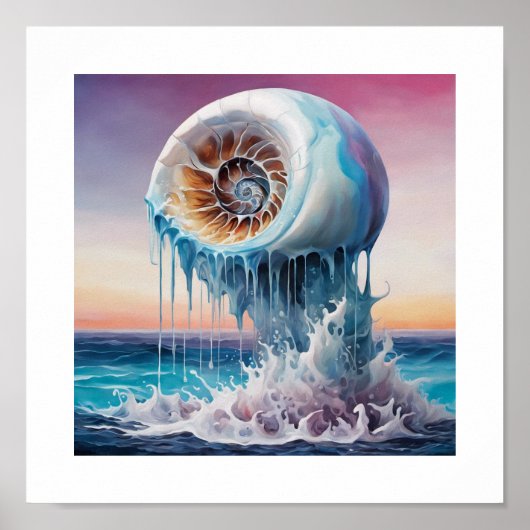 Suspenseful Nautilus Shell Poster (Voorkant)